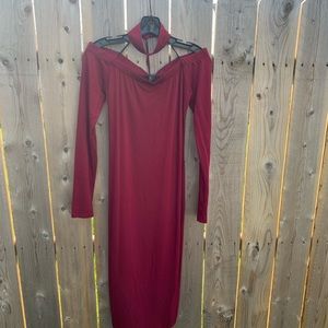 ❤️Long Red Dress with choker attached